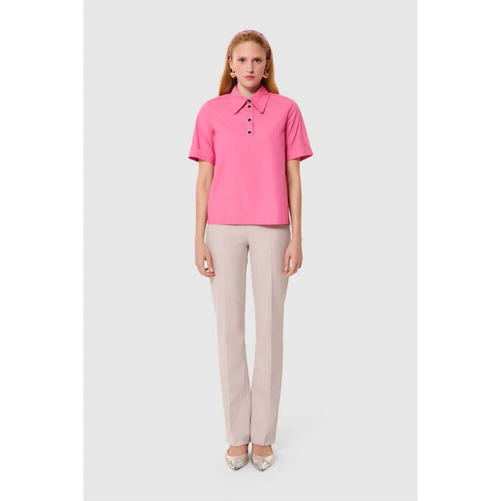 NEW TARA JARMON tonella short sleeve top in rose